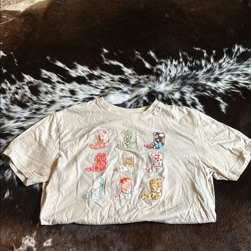 Cowboy Boot Stitched T-Shirt